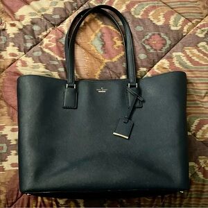 Kate Spade New York Orchard Street Maya Navy Saffiano Leather Shoulder Tote